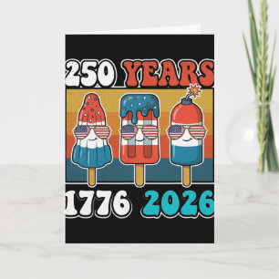 4. Juli Amerikanische Flagge Vintage 250 Jahre 177 Karte