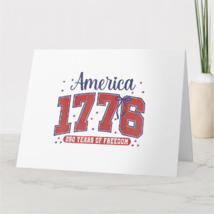 4. Juli Amerikanische Flagge Vintage 250 Jahre 177 Karte