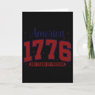 4. Juli Amerikanische Flagge Vintage 250 Jahre 177 Karte