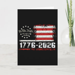 4. Juli Amerikanische Flagge Vintage 250 Jahre 177 Karte