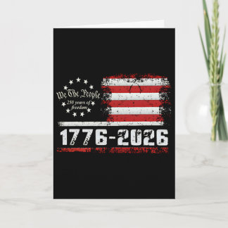 4. Juli Amerikanische Flagge Vintage 250 Jahre 177 Karte