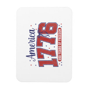 4. Juli Amerikanische Flagge Vintage 250 Jahre 177 Magnet