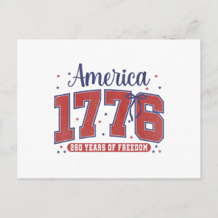 4. Juli Amerikanische Flagge Vintage 250 Jahre 177 Postkarte
