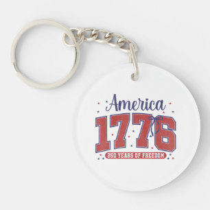 4. Juli Amerikanische Flagge Vintage 250 Jahre 177 Schlüsselanhänger