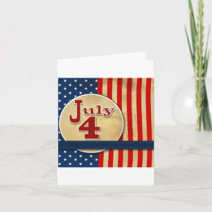 4. Juli amerikanische Flaggen-Mitteilungskarten Karte