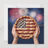 4. Juli-Amerikanische Flaggenkruste auf einem Kirs Einladung (Vorderseite)