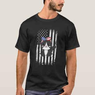 4. Juli Amerikanische Katze Für Kinder Cute Usa Ka T-Shirt
