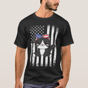 4. Juli Amerikanische Katze Für Kinder Süße Usa Ka T-Shirt