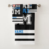 4. Juli Amerikanische Mama Patriotic Personalisier Badhandtuch Set (Insitu)