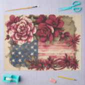 4. Juli Amerikanische Unabhängigkeitsflagge Kameli Seidenpapier (Basteln)