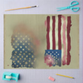 4. Juli Amerikanische Unabhängigkeitsflagge Rustik Seidenpapier (Basteln)