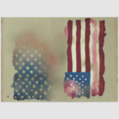 4. Juli Amerikanische Unabhängigkeitsflagge Rustik Seidenpapier (Vorderseite)