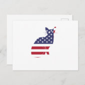 4. Juli Amerikanische Unabhängigkeitstag Cat Indep Postkarte (Vorne/Hinten)