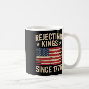 4. Juli Amerikanische Vintage-Flagge, die Könige a Kaffeetasse