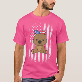 4. Juli Amerikanische Wombat für Niedliche US-Amer T-Shirt
