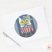 4. JULI - AMERIKANISCHER HOOT OWL STICKERS RUND *B (Umschlag)
