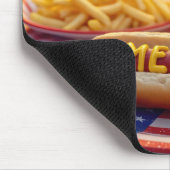4. Juli Amerikanischer Hot Dog Mousepad (Ecke)