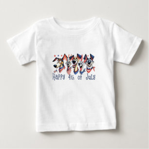 4. Juli. Amerikanischer Unabhängigkeitstag. Funny Baby T-shirt