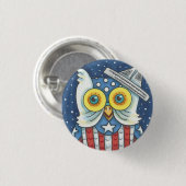 4. JULI - AMERIKANISCHES EIGENTUM, BIRD BUTTON Rou (Vorne & Hinten)