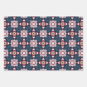 4. JULI - AMERIKANISCHES FLAGPAPIER SET VON 3 GESCHENKPAPIER SET (Vorderseite)