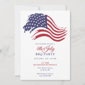 4. Juli amerikanisches Party Einladung (Vorderseite)