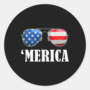4. Juli Amerikas Unabhängigkeitstag merica Patrio Runder Aufkleber