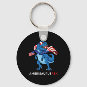 4. Juli Amerisaurus T Rex Dinosaurier Boys Kids T Schlüsselanhänger