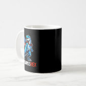 4. Juli Amerisaurus T Rex Lustig Kaffeetasse (Vorderseite Links)
