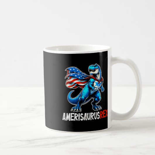 4. Juli Amerisaurus T Rex Lustig Kaffeetasse (Rechts)