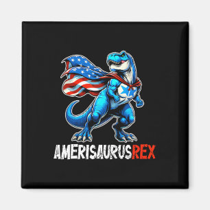 4. Juli Amerisaurus T Rex Lustig  Magnet