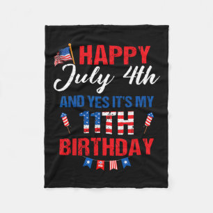 4. Juli &amp; Ja, es ist mein 11. Geburtstag 11 Ja Fleecedecke