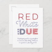 4. Juli Ankündigungspostkarte (Vorne/Hinten)