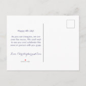 4. Juli Ankündigungspostkarte (Rückseite)