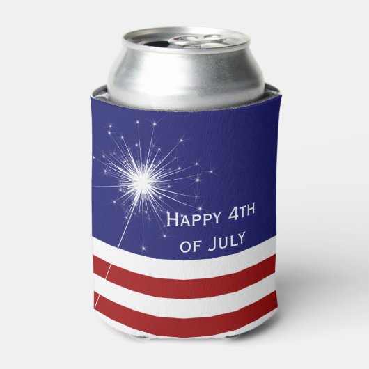 4. Juli Anpassbare Kegelkühler mit Sparkler Dosenkühler (Kanne Vorderseite)