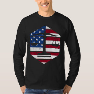 4. Juli Anwalt Rechtsanwalt US-Flagge Rechtsstaatl T-Shirt