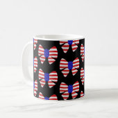 4. Juli Apparel America Flag Patriotic Band Kaffeetasse (Vorderseite Links)