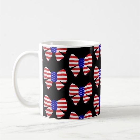 4. Juli Apparel America Flag Patriotic Band Kaffeetasse (Links)