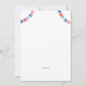 4. Juli Aquarell  Einladung (Rückseite)