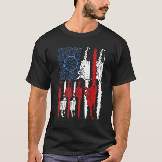 4. Juli Arboris Men Tree Climber Vater Chainsaw T-Shirt (Vorderseite)