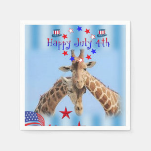 4. Juli Artikel Napkins Giraffe Serviette