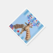 4. Juli Artikel Napkins Giraffe Serviette (Ecke)