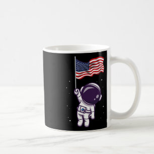 4. Juli Astronaut US-amerikanische Flagge Funny Pa Kaffeetasse