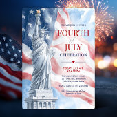 4. Juli Ausgabe der Flag-Illustration "Statue of L Einladung