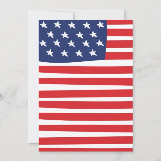 4. Juli Baby Dusche Red White Blue Baby Dusche im Einladung (Rückseite)