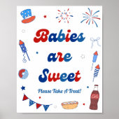 4. Juli Baby Shower Babys sind süß Mitbringsel Poster (Vorne)