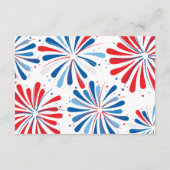 4. Juli Baby Shower Books for Baby Begleitkarte (Rückseite)