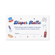 4. Juli Baby Shower Windel-Raffel