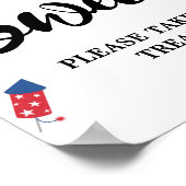 4. Juli Baby sind süße Baby Dusche Gefallen Poster (Ecke)