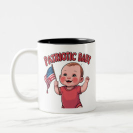 4. Juli Baby-Tasse - Patriotischer Baby-Trinkbeche Zweifarbige Tasse