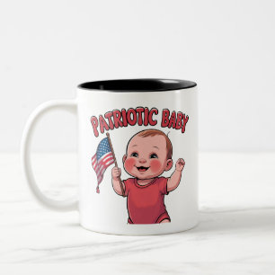 4. Juli Baby-Tasse - Patriotischer Baby-Trinkbeche Zweifarbige Tasse